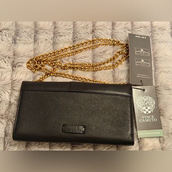 Vince Camuto Black Leather Crossbody, NWT - Picture 3 of 6